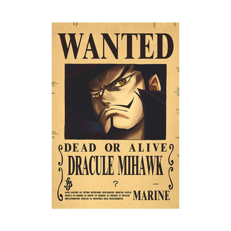 Anime One Piece Luffy 3 Billion Bounty Wanted Posters New Four Emperors and and other characters