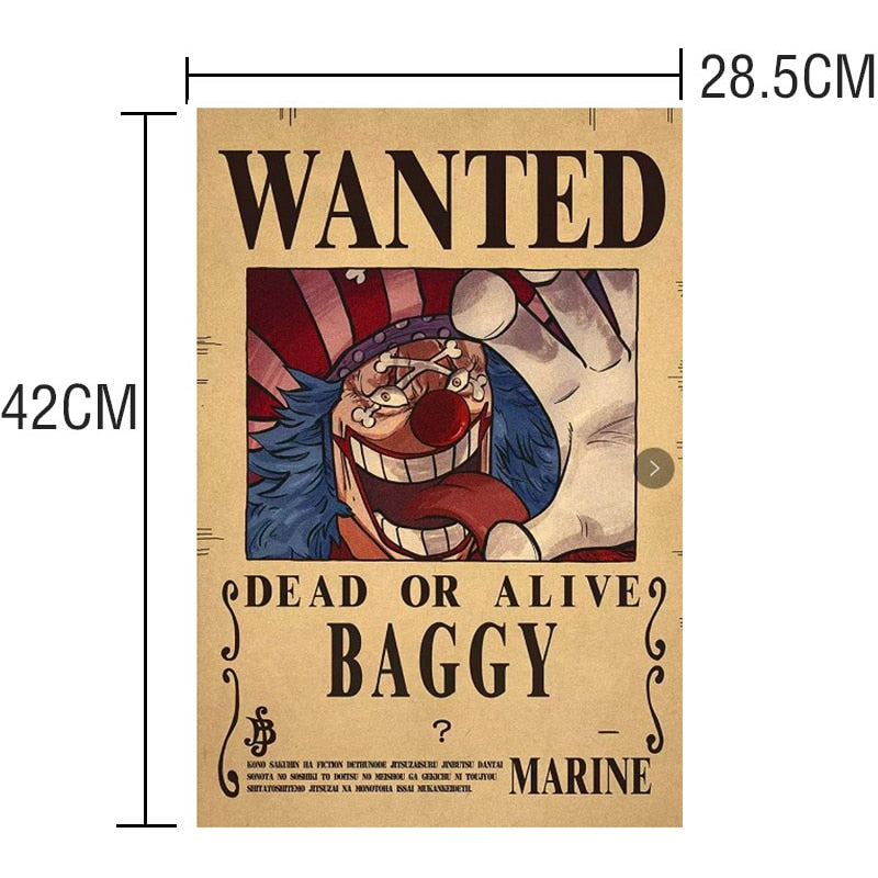 Anime One Piece Luffy 3 Billion Bounty Wanted Posters New Four Emperors and and other characters