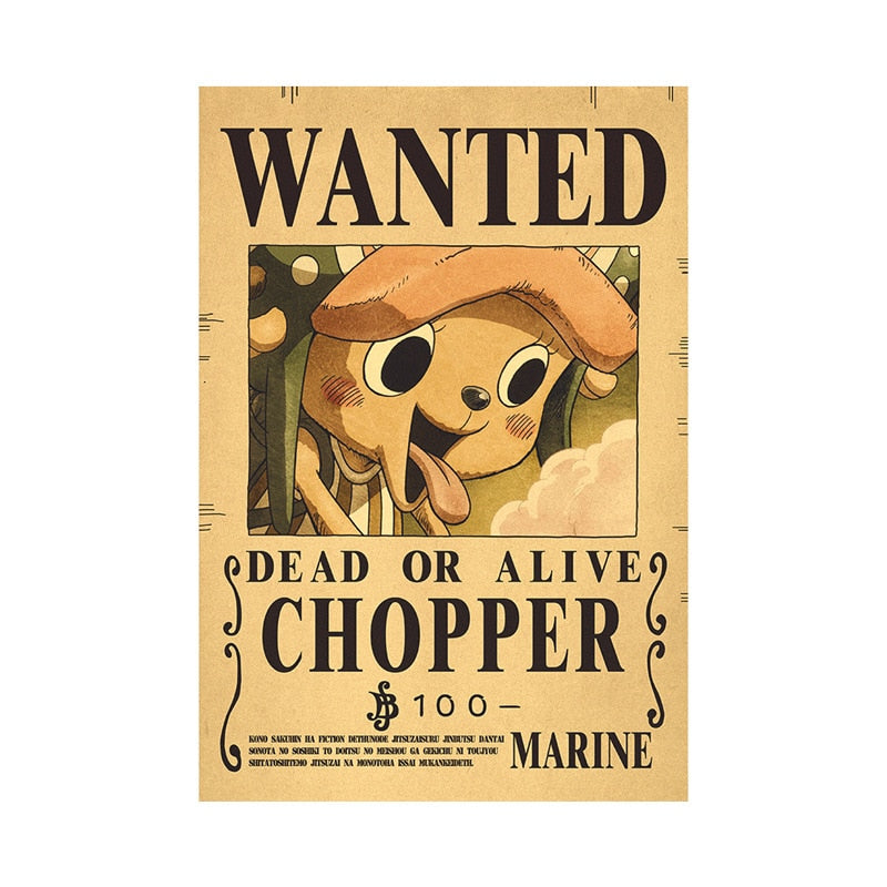 Anime One Piece Luffy 3 Billion Bounty Wanted Posters New Four Emperors and and other characters