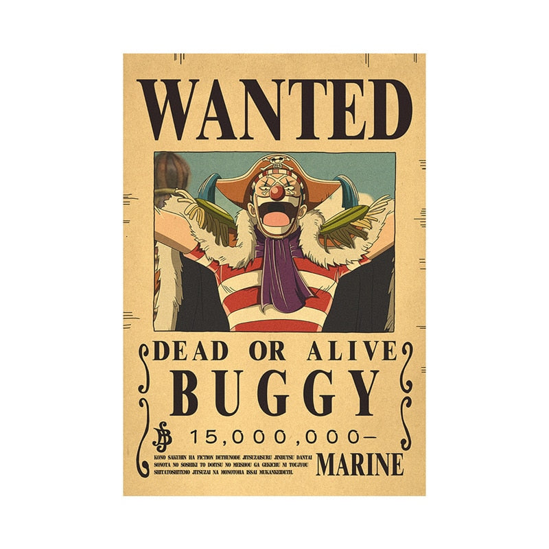 Anime One Piece Luffy 3 Billion Bounty Wanted Posters New Four Emperors and and other characters