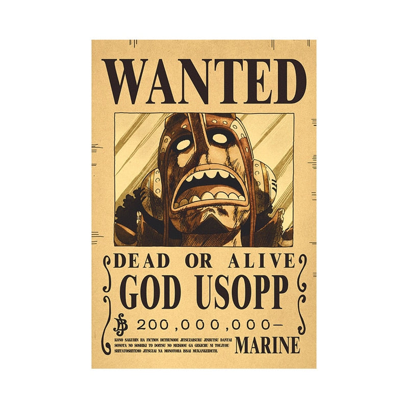 Anime One Piece Luffy 3 Billion Bounty Wanted Posters New Four Emperors and and other characters