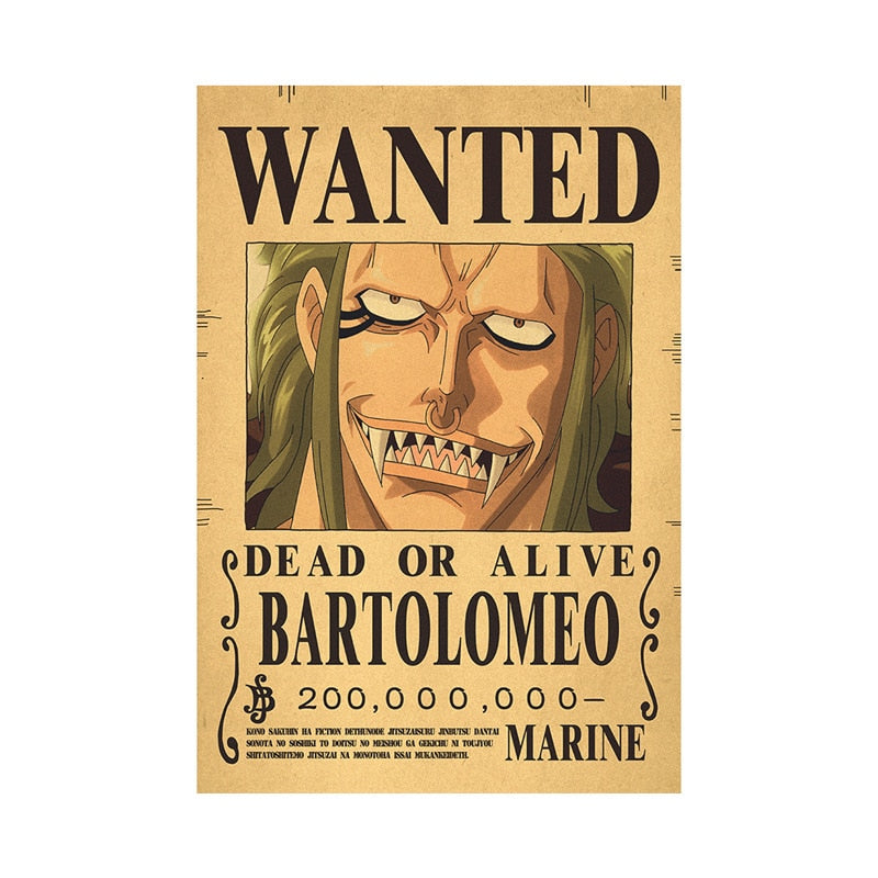 Anime One Piece Luffy 3 Billion Bounty Wanted Posters New Four Emperors and and other characters