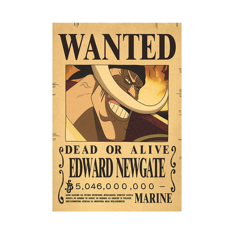 Anime One Piece Luffy 3 Billion Bounty Wanted Posters New Four Emperors and and other characters