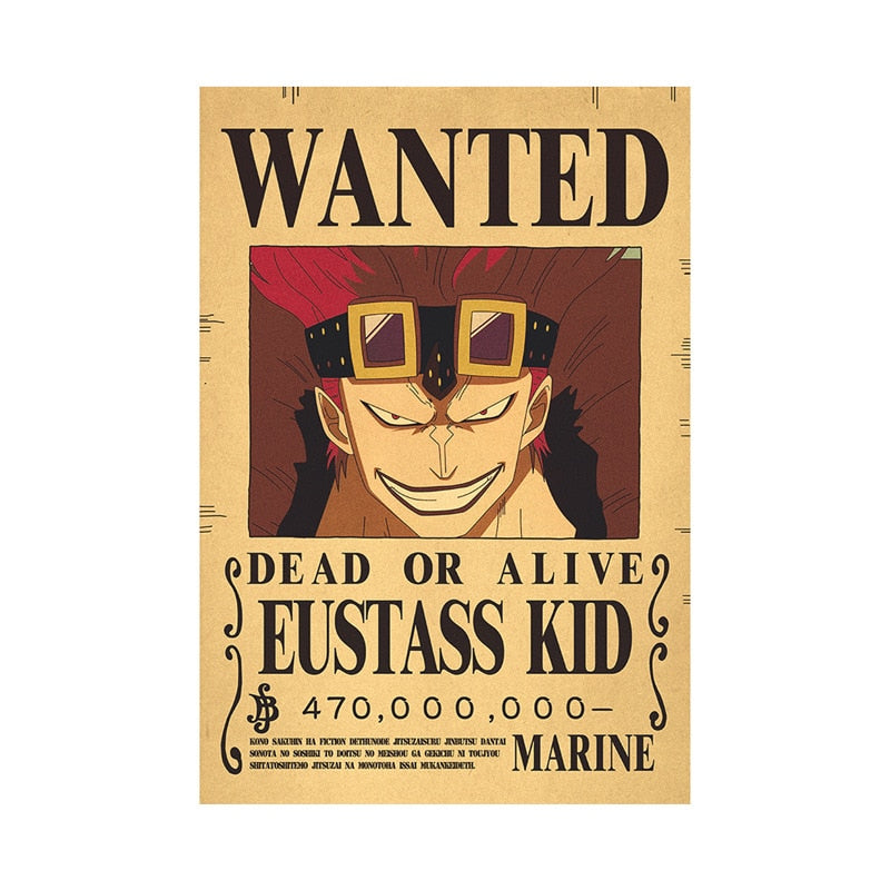 Anime One Piece Luffy 3 Billion Bounty Wanted Posters New Four Emperors and and other characters