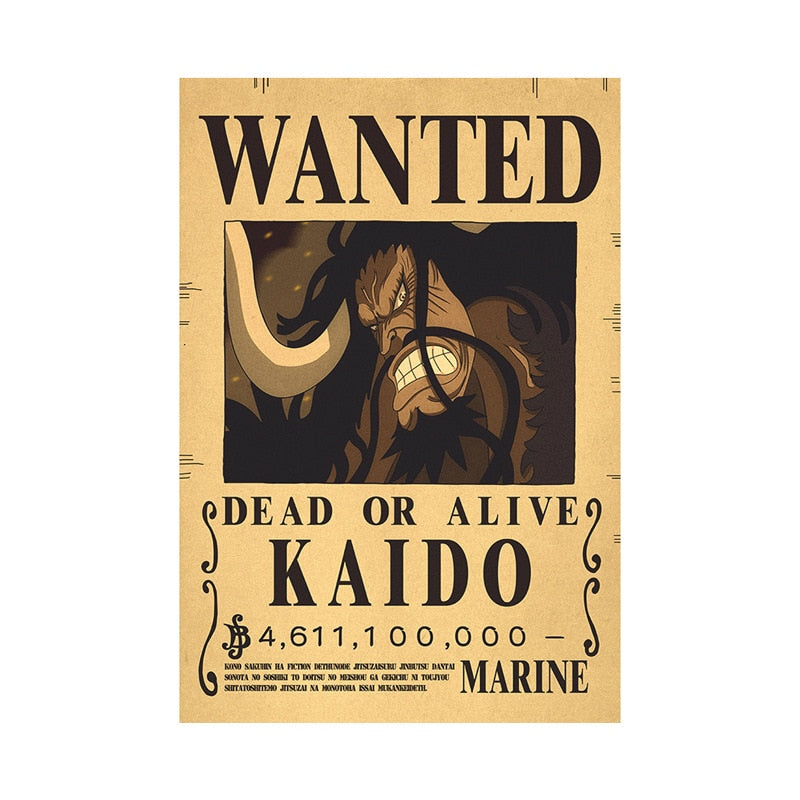 Anime One Piece Luffy 3 Billion Bounty Wanted Posters New Four Emperors and and other characters