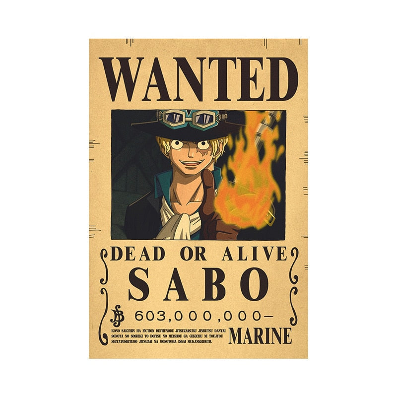Anime One Piece Luffy 3 Billion Bounty Wanted Posters New Four Emperors and and other characters