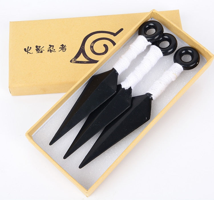 3pcs/box High quality 3styles Akatsuki Kunai Shuriken Weapons Cosplay