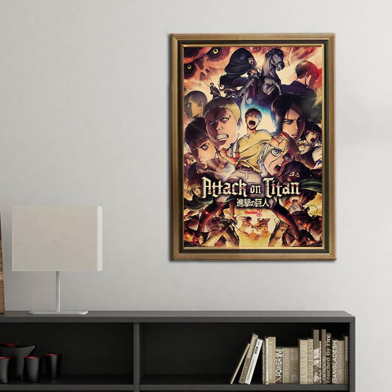 Poster Anime Attack On Titan Decoration Painting