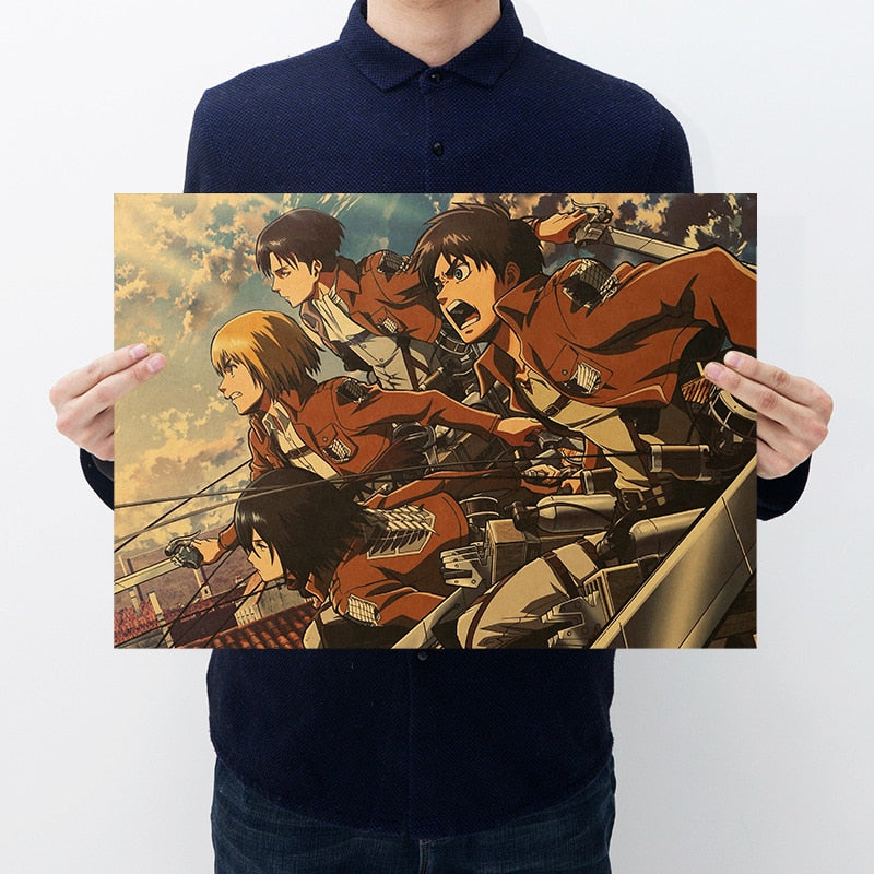 Wall Stickers Attack On Titan Decorative Paintings