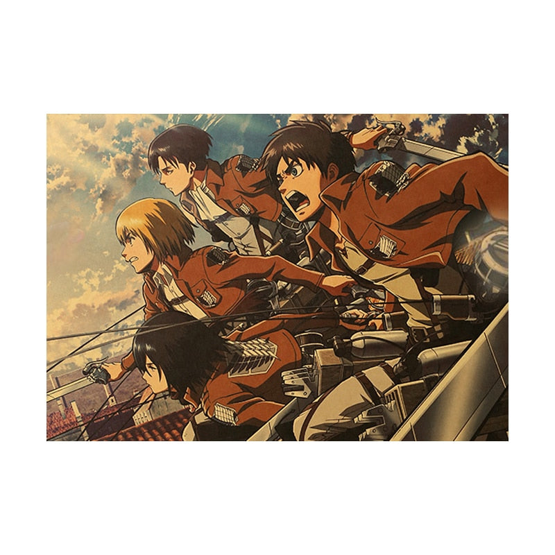 Wall Stickers Attack On Titan Decorative Paintings