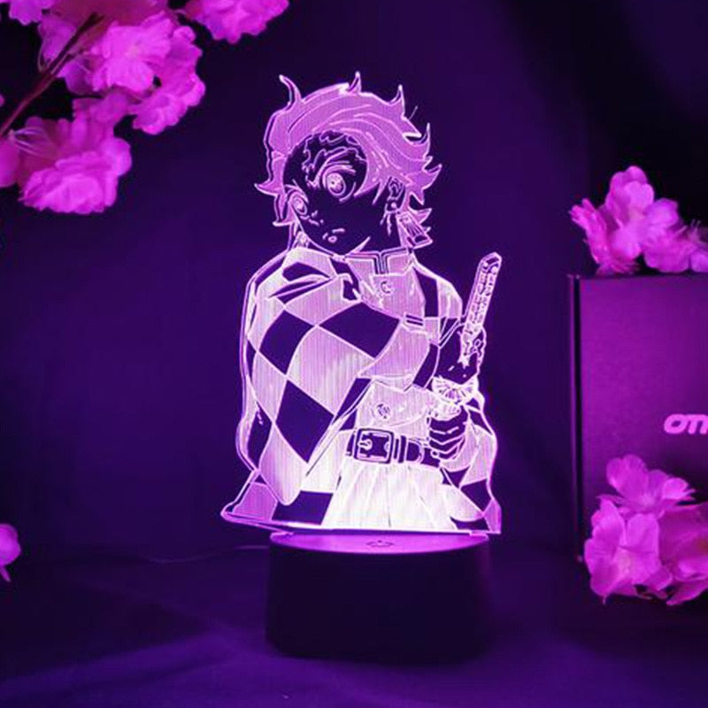 Anime Demon Slayer  Figure Acrylic Led Night Light