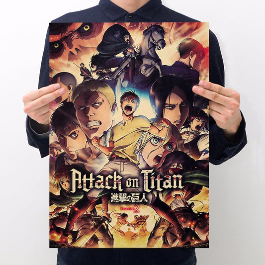 Poster Anime Attack On Titan Decoration Painting