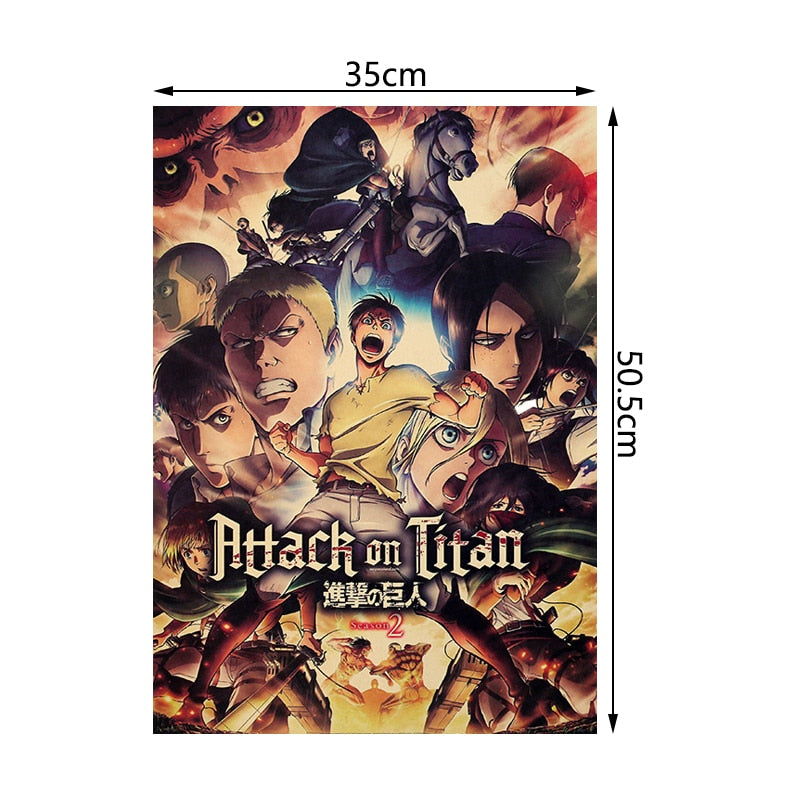 Poster Anime Attack On Titan Decoration Painting