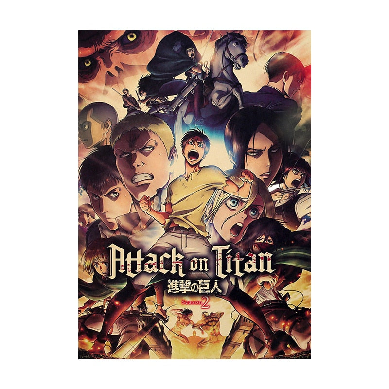 Poster Anime Attack On Titan Decoration Painting