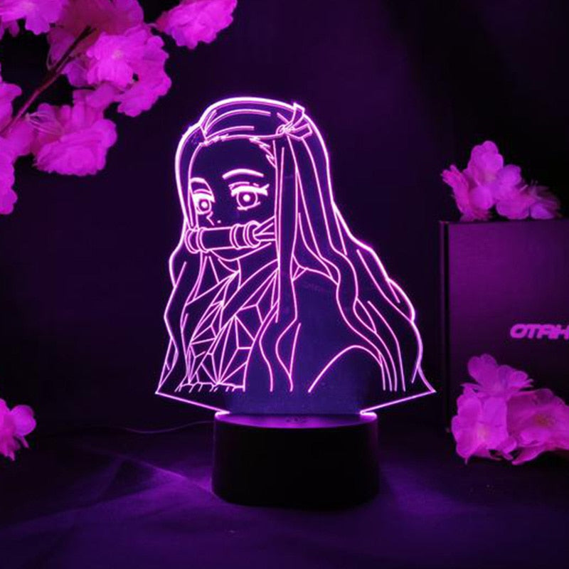 Anime Demon Slayer  Figure Acrylic Led Night Light