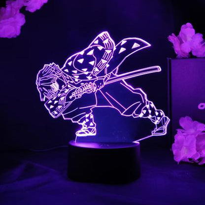 Anime Demon Slayer  Figure Acrylic Led Night Light