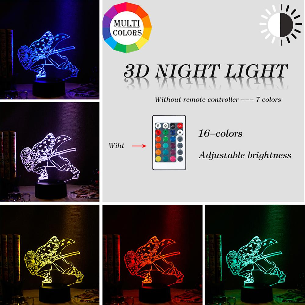 Anime Demon Slayer  Figure Acrylic Led Night Light