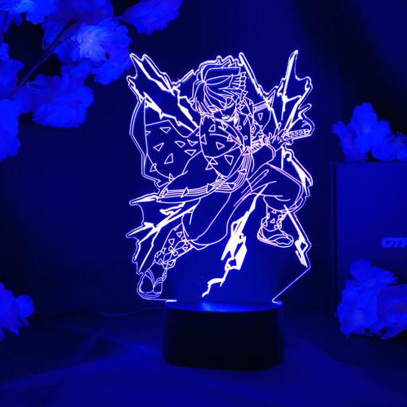 Anime Demon Slayer  Figure Acrylic Led Night Light