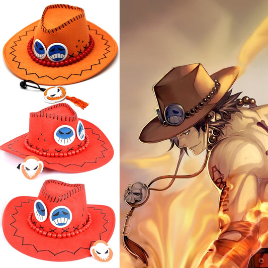 One Piece Portgas D Ace Hats Anime Cosplay