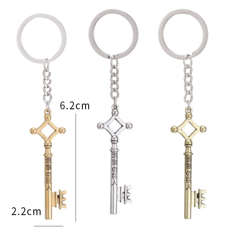 Anime Attack on Titan  Cosplay Necklace Keychain Eren Key Necklace