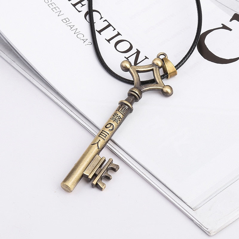 Anime cosplay Attack on Titan Eren's Key Necklaces Pendants