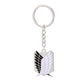 Anime Attack on Titan  Cosplay Necklace Keychain Eren Key Necklace