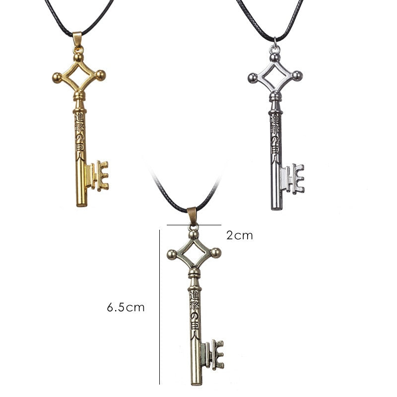 Anime Attack on Titan  Cosplay Necklace Keychain Eren Key Necklace