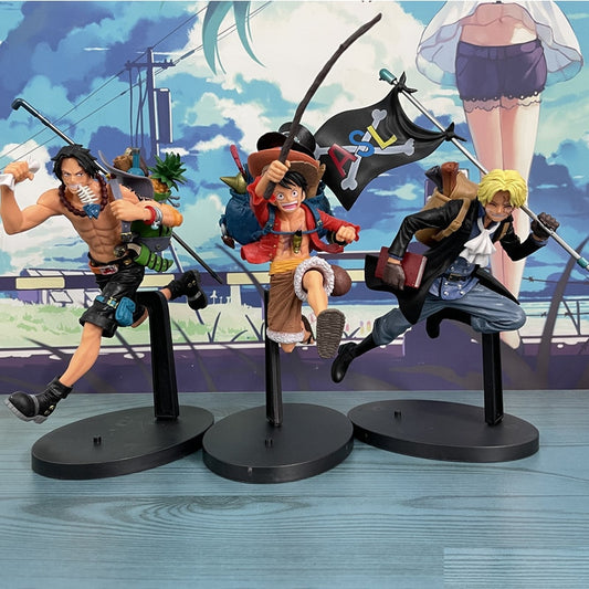 One Peice Luffy Ace Sabot Action Figures