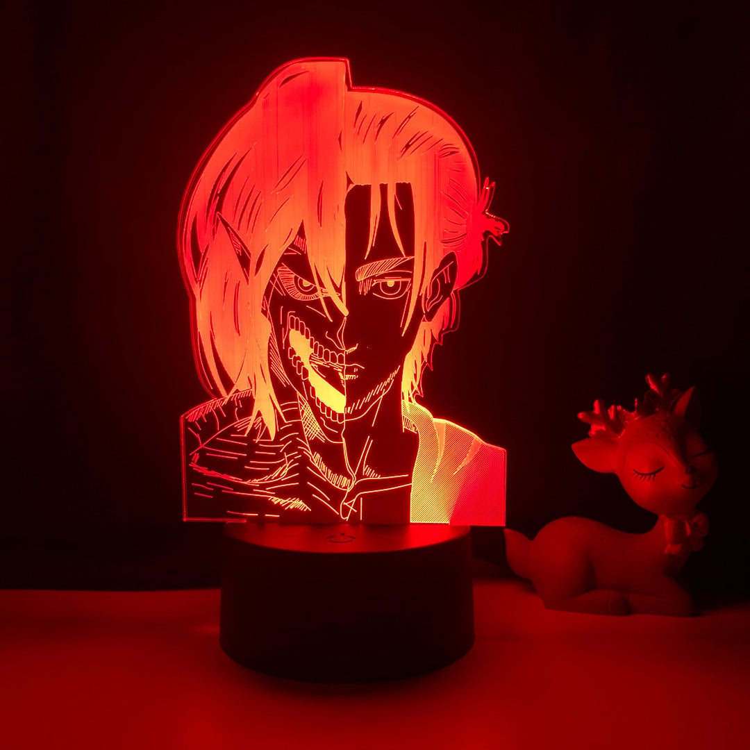 Anime Light Attack on Titan 4 Eren Yeager For Home Decor