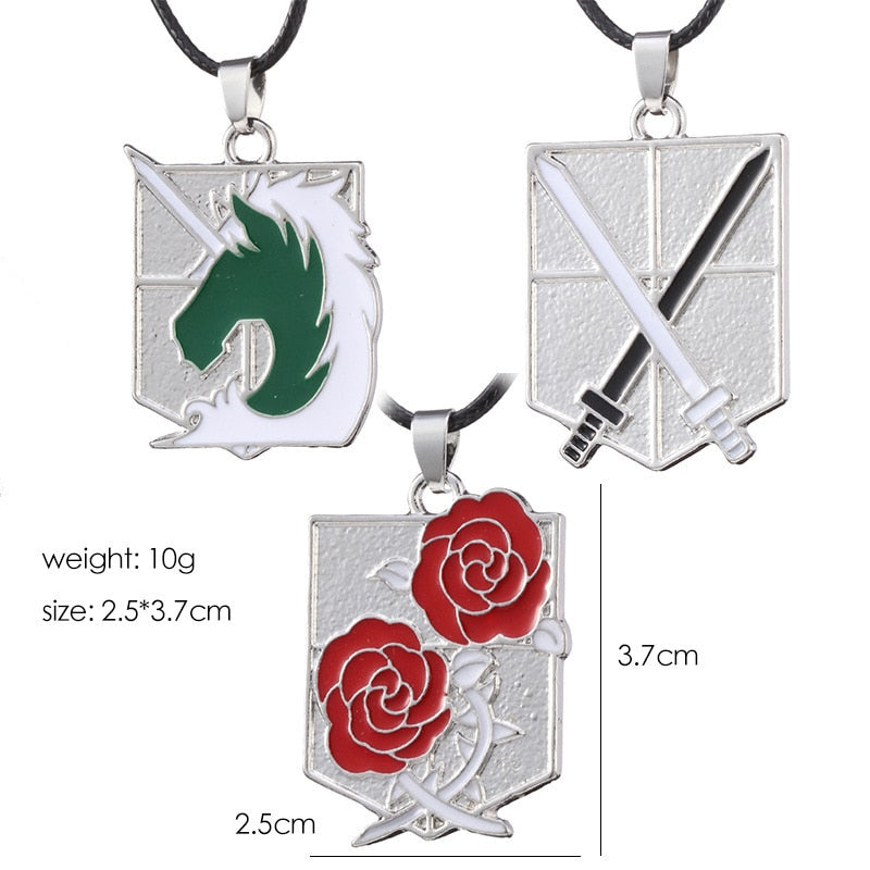 Anime Attack on Titan  Cosplay Necklace Keychain Eren Key Necklace