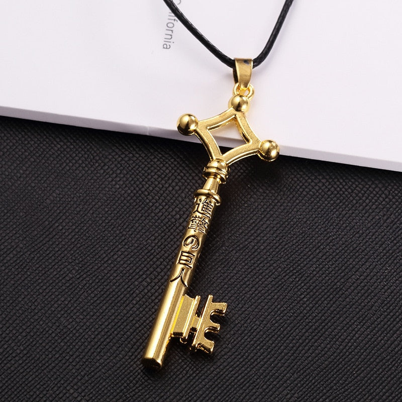 Anime Attack on Titan  Cosplay Necklace Keychain Eren Key Necklace